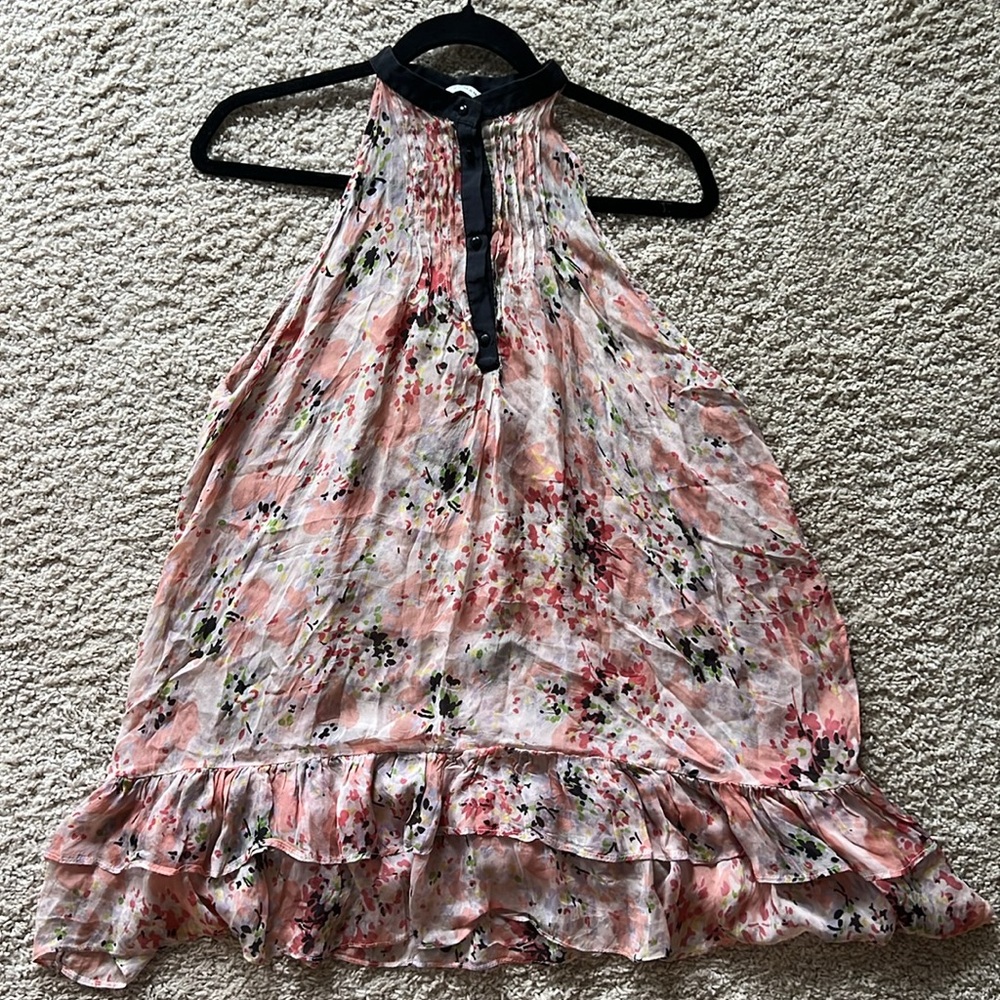Zara Woman Long Halter Top with Ruffle, Size L